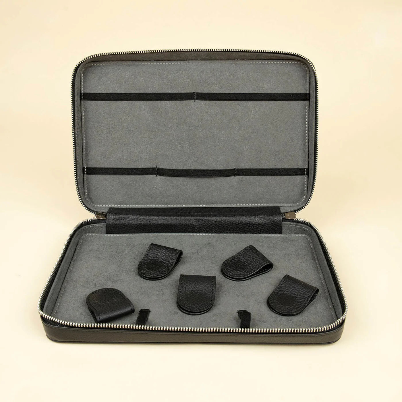 Leather Tech Organizer Case - Black - Mobile
