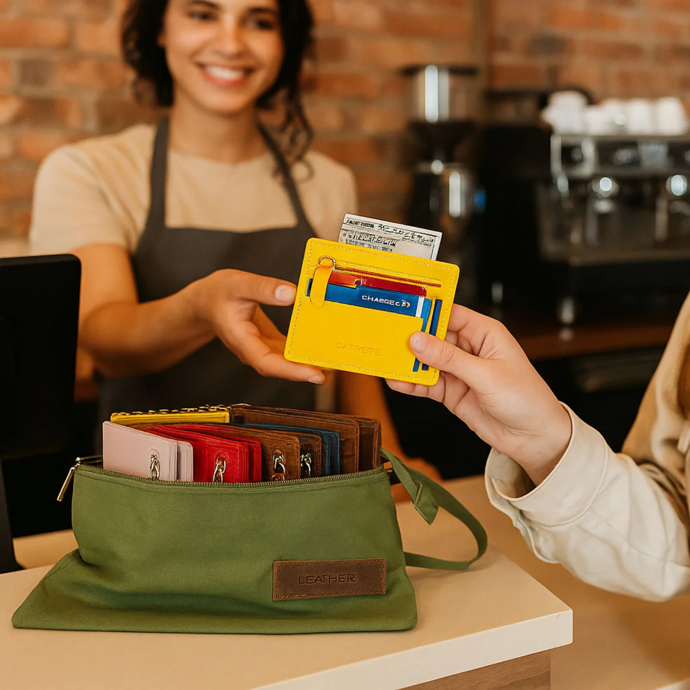 Zippered Genuine Leather Card Holder – Gift Box Edition (10 Colors) -Concord